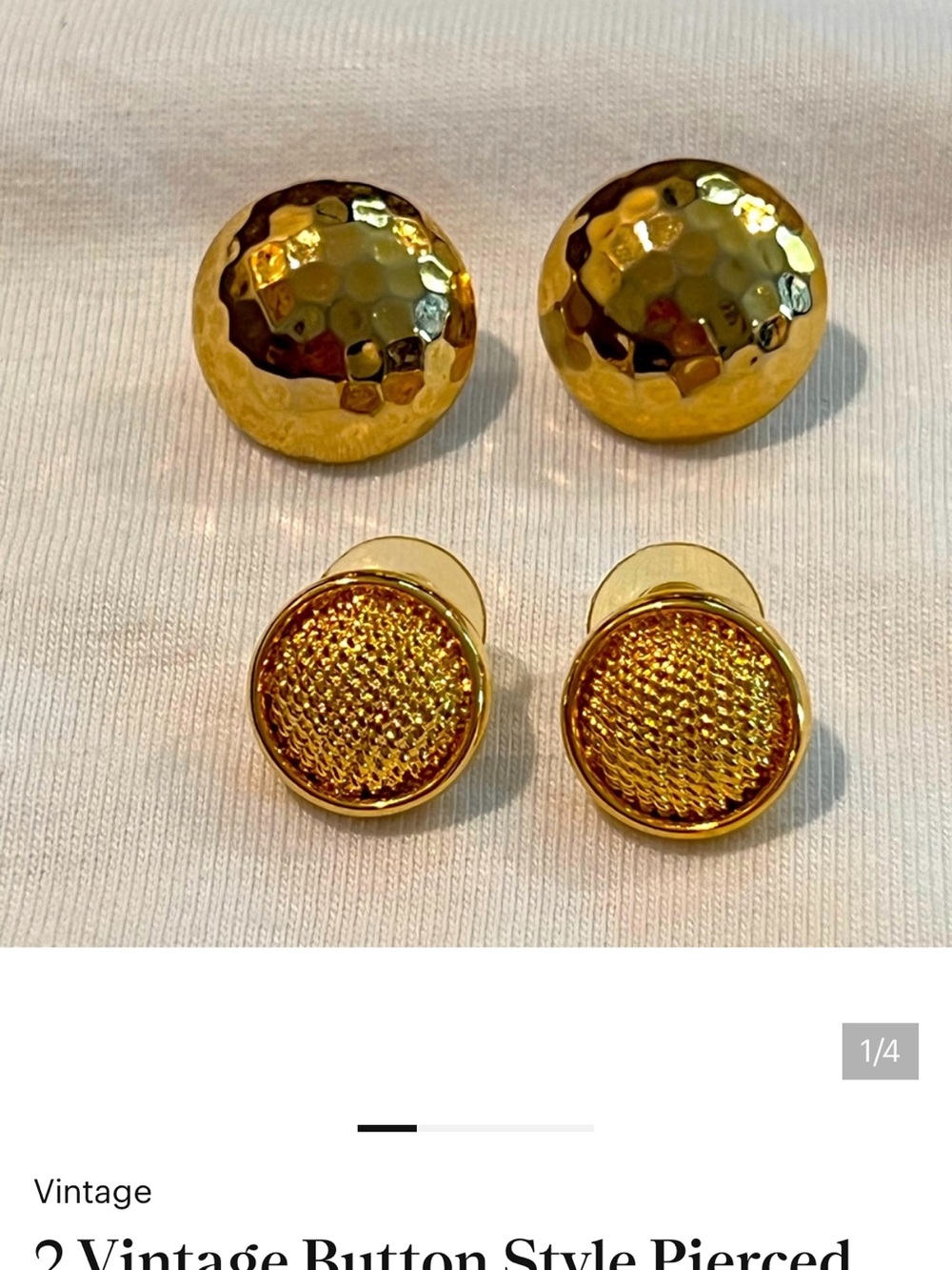 4 Button Earring Set  Bundle - Classic Womens Accessories